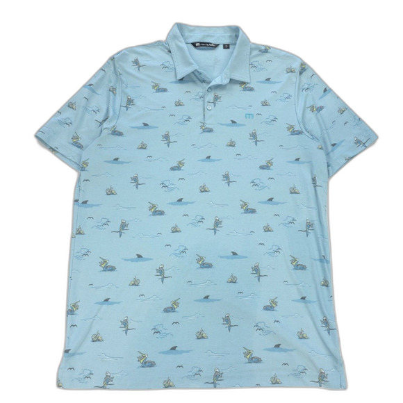 Travis Mathew Other - TRAVIS MATHEW Going Rogue Golf Polo Shirt Beer Bird Novelty Print Resort Casual